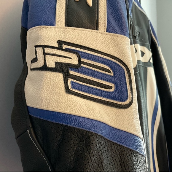 Spidi Men’s 54 Hydroback Black, White, Blue Fully Armored Ventilated Racing Suit - Picture 15 of 16